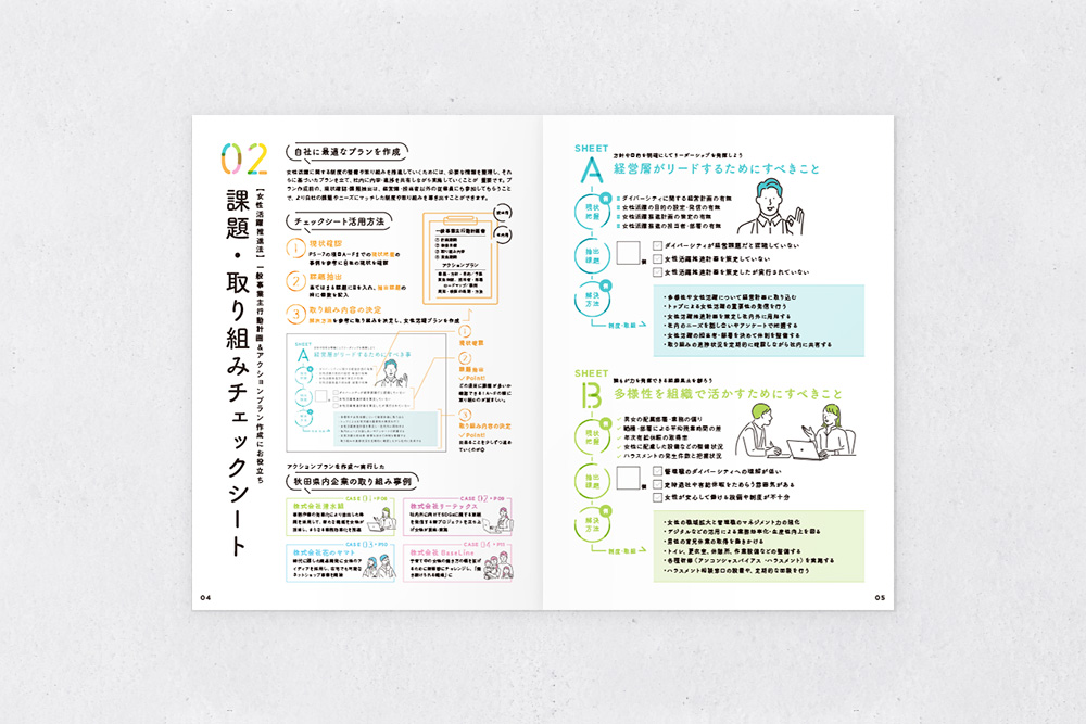 女性活躍推進のススメのデザイン